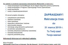 „Małopolskie gwarancje na rzecz aktywności społeczno-zawodowej”.